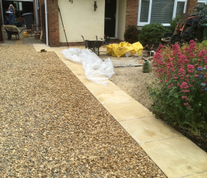 Driveway and path after