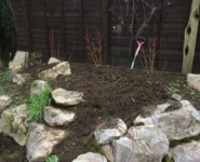 Rockery planting Before